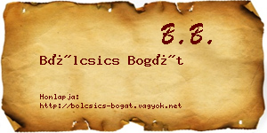 Bölcsics Bogát névjegykártya